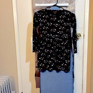 Cat and Jack dress black with hearts